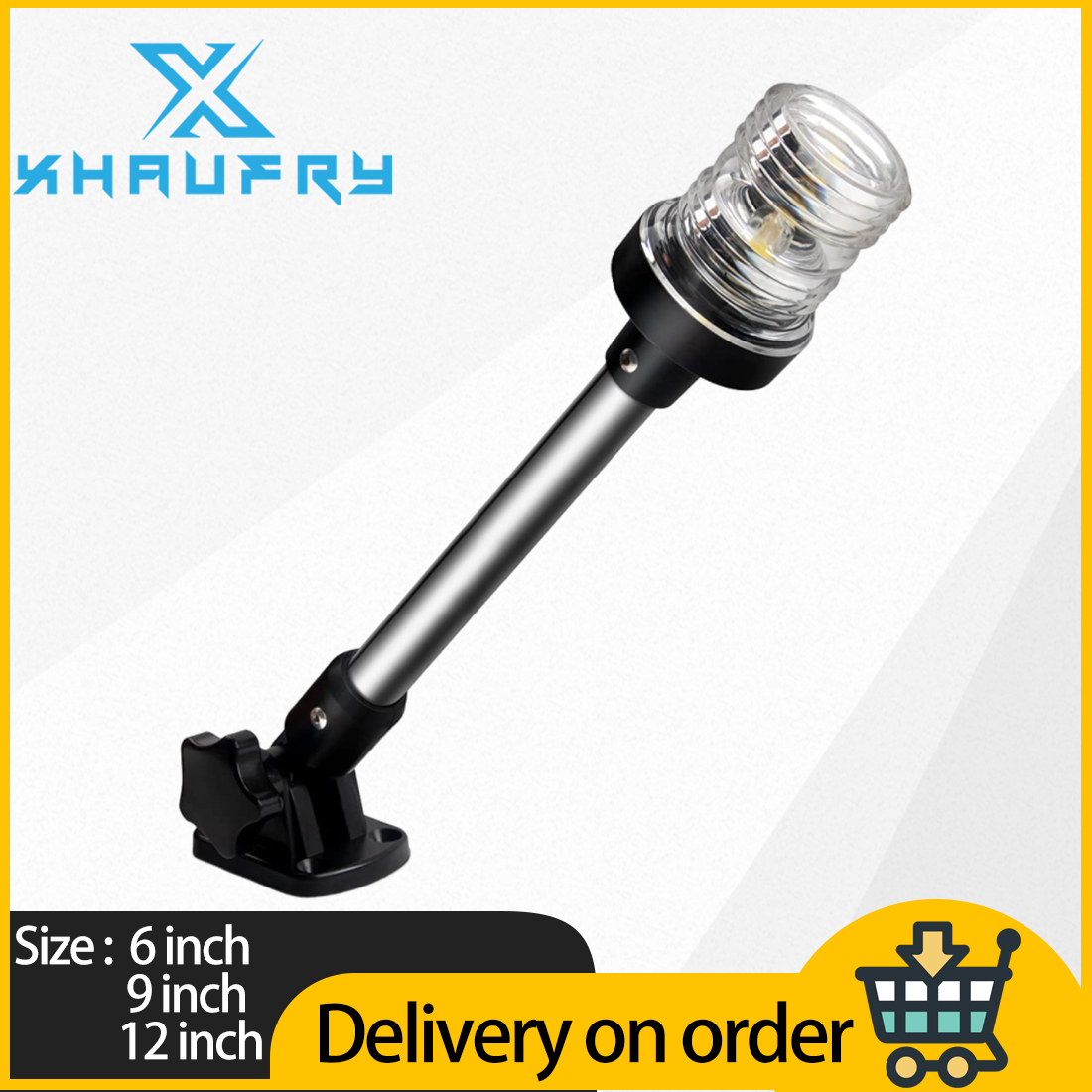 Fishing Boat Navigation Light - Lampu LED Putih 360 Derajat Lipat