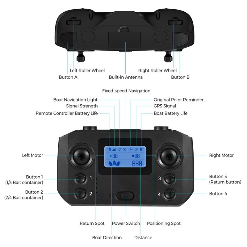 ABKQ-Remote Control Perahu Ump - Fishing Boat Gps ulasan dan harga