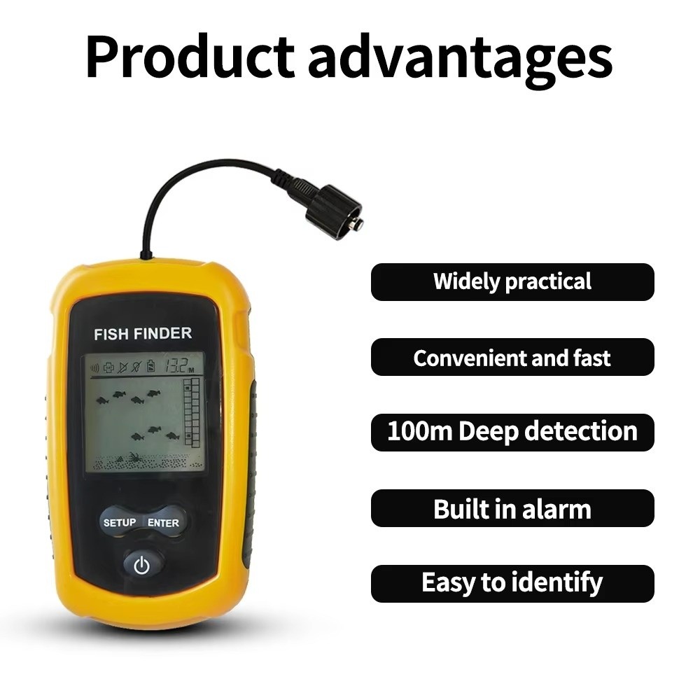 Pencari Ikan Portabel Genggam  - Fishing Boat Depth Finder ulasan dan harga