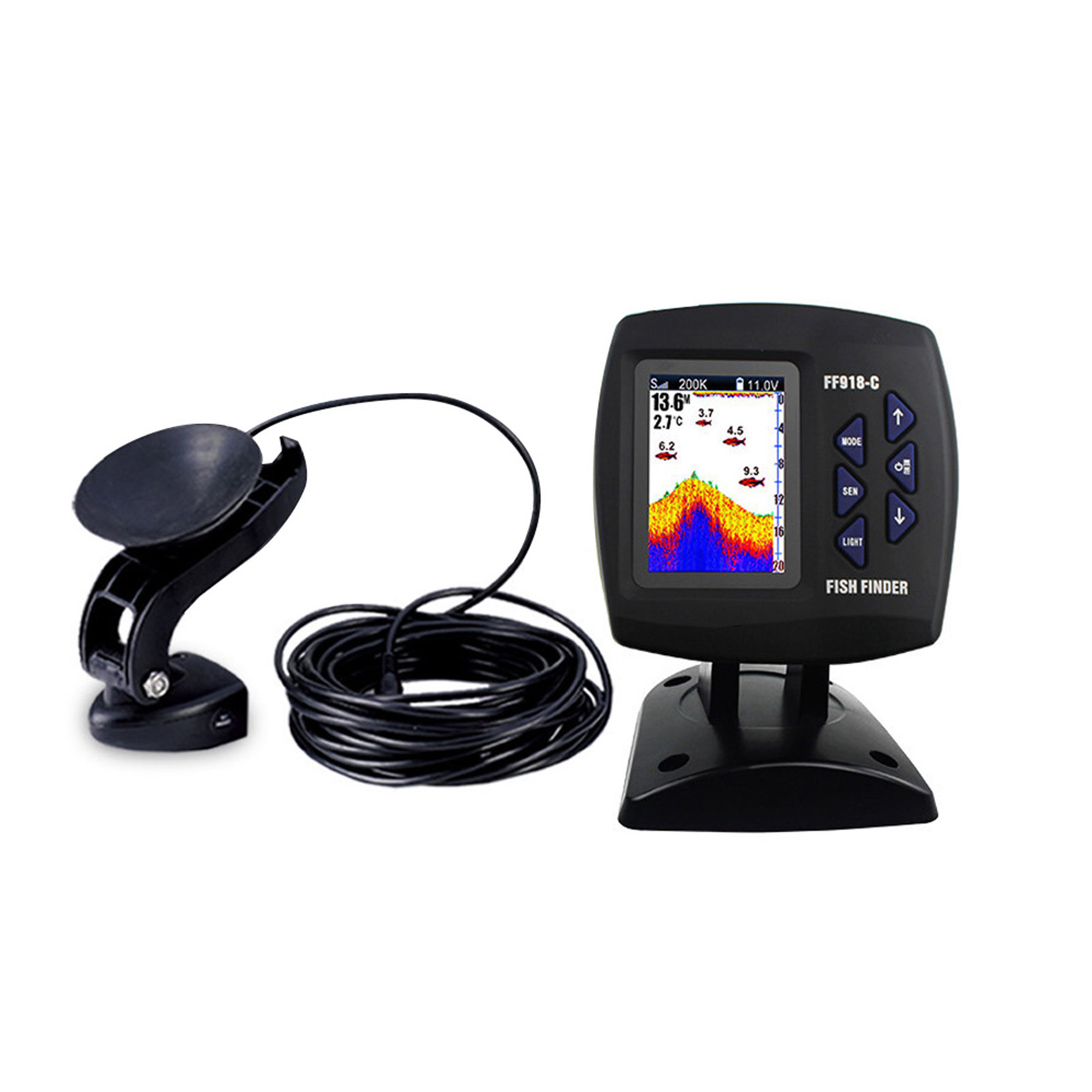 Layar Warna Pencari Ikan Berka - Fishing Boat Depth Finder ulasan dan harga
