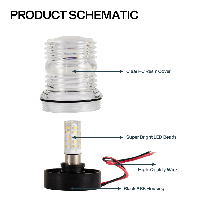 Lampu Jangkar LED Laut 12V Tah - Fishing Boat Navigation Light ulasan dan harga