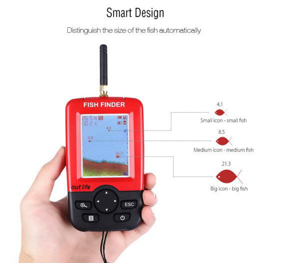 Pencari Ikan Portabel, Dengan  - Fishing Boat Depth Finder ulasan dan harga