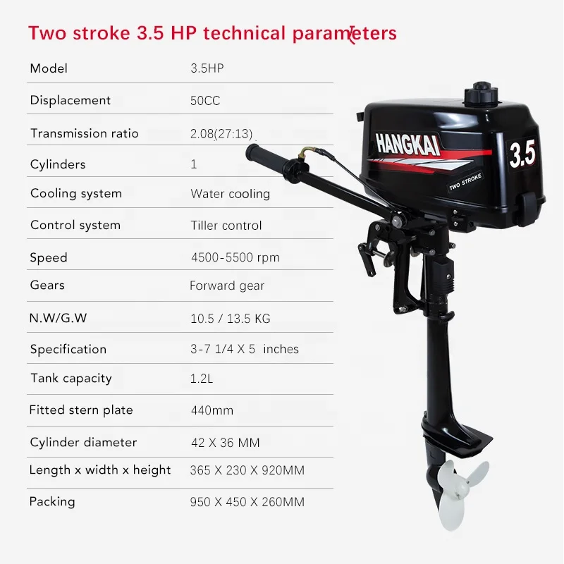 Mesin Kapal Tempel 3.5hp 2 Tak - Fishing Boat Outboard Motor ulasan dan harga